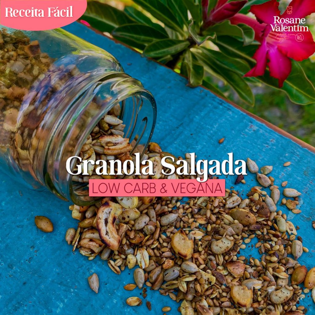 Granola Salgada - Low carb e vegana